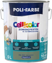 POLI-FARBE Cellkolor hamuszürke RAL 7023 5l magasfényű Zománcfesték 2030101045 (2030101045)