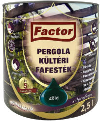 Festék Bázis Factor Pergola zöld 2, 5 l kültéri fafesték 264 (264)