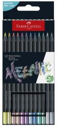 Faber-Castell Színes ceruza FABER-CASTELL Black Edition háromszögletű fekete testű metál 12 darabos (FC116415) - fotoland