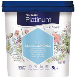 POLI-FARBE Platinum kék szellőrózsa 5 l színes beltéri falfesték 1010101006 (1010101006)