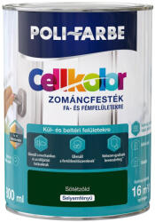 POLI-FARBE Cellkolor sötétzöld 0, 8l selyemfényű Zománcfesték 1030101017 (2030104011)