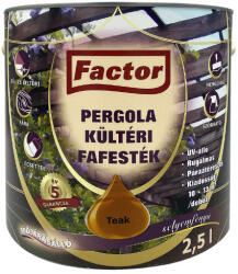 Festék Bázis Factor Pergola teak 2, 5 l kültéri fafesték 258 (258)