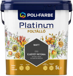 POLI-FARBE Platinum Foltálló Éjsötét petúnia E90 5l beltéri latex falfesték 1010107053 (1010107053)