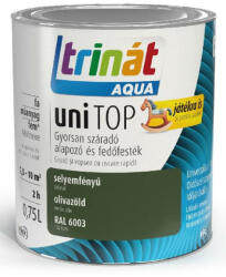 Trilak Trinát Aqua uniTop Selyemfényű, gyorsan száradó alapozó és fedőfesték olivazöld RAL 6003 0, 75l 471535 (471535)