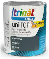 Trilak Trinát Aqua uniTop Selyemfényű, gyorsan száradó alapozó és fedőfesték vasszürke RAL 7011 0, 75l 471536 (471536)
