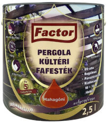 Festék Bázis Factor Pergola mahagóni 2, 5 l kültéri fafesték 266 (266)