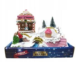  Karácsonyi jelenet „Magic Village - fagylaltozó, híd, karácsonyfa - dekoráció (3002297)