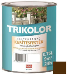 Trilak Trikolor kerítésfesték gesztenyebarna 0, 75l selyemfényű 379924 (379924)