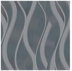 SINTRA Hullámmintás fekete színárnyalatú vlies tapéta Sherwood 420058 420058 (420058)