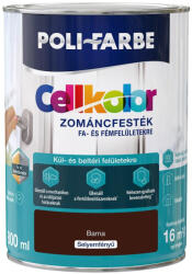 POLI-FARBE Cellkolor barna 0, 8l selyemfényű Zománcfesték 1030101011 (2030104005)