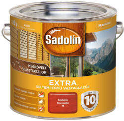 AKZO NOBEL Sadolin Extra svédvörös 2, 5 l selyemfényű vastaglazúr 5128699 (5128699)