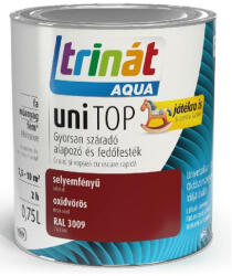 Trilak Trinát Aqua uniTop Selyemfényű, gyorsan száradó alapozó és fedőfesték oxidvörös RAL 3009 0, 75l 471532 (471532)