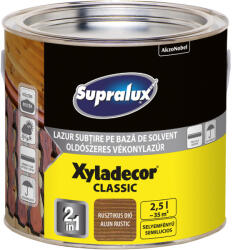 AKZO NOBEL Supralux Xyladecor Classic oldószeres rusztikus dió 2, 5l vékonylazúr 5164239 (5164239)