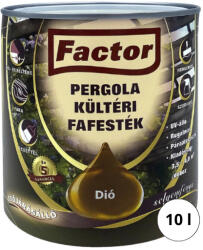 Festék Bázis Factor Pergola dió 10 l kültéri fafesték 711 (711)