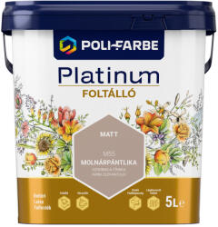 POLI-FARBE Platinum Foltálló Molnárpántlika M55 5l beltéri latex falfesték 1010107062 (1010107062)