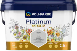 POLI-FARBE Platinum Foltálló ezüst párnacserje színű 2, 5l beltéri latex falfesték 2050102010 (2050102010)