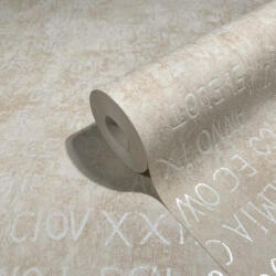 NOVAMUR Betűmintás bézs színű vlies tapéta Jackie 6824-20 6824-20 (6824-20)