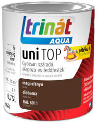 Trilak Trinát Aqua uniTop Magasfényű, gyorsan száradó alapozó és fedőfesték dióbarna RAL 8015 0, 75l 477223 (477223)