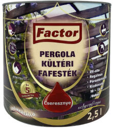 Festék Bázis Factor Pergola cseresznye 2, 5 l kültéri fafesték 268 (268)