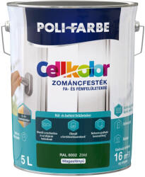 POLI-FARBE Cellkolor zöld RAL 6002 5l magasfényű Zománcfesték 2030101052 (2030101052)