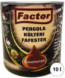 Festék Bázis Factor Pergola gesztenye 10 l kültéri fafesték 712 (712)