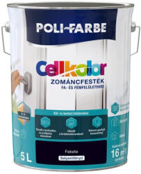 POLI-FARBE Cellkolor fekete 5l selyemfényű Zománcfesték 1030101024 (2030104018)