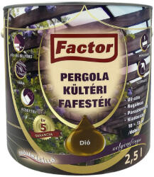 Festék Bázis Factor Pergola dió 2, 5 l kültéri fafesték 260 (260)