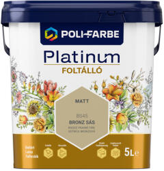 POLI-FARBE Platinum Foltálló bronz sás színű 5l beltéri latex falfesték 2050102019 (2050102019)