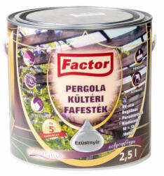Festék Bázis Factor Pergola ezüst nyír 2, 5 l kültéri fafesték 692 (692)