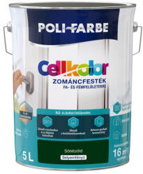 POLI-FARBE Cellkolor sötétzöld 5l selyemfényű Zománcfesték 1030101026 (1030101026)