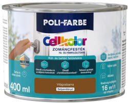 POLI-FARBE Cellkolor világosbarna 0, 4l selyemfényű Zománcfesték 1030101009 (1030101009)