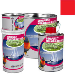 EGROKORR Műanyag Hajófesték Dunaplaszt piros RAL 3020 A komponens 2, 5 kg + B komponens 0, 5 kg 110177 (110177)