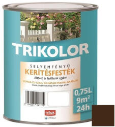 Trilak Trikolor kerítésfesték csokoládébarna 0, 75l selyemfényű 379924 (379924)