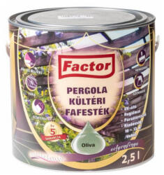 Festék Bázis Factor Pergola oliva 2, 5 l kültéri fafesték 689 (689)