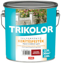 Trilak Trikolor kerítésfesték angolvörös 2, 5l selyemfényű 324136 (324136)