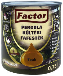 Festék Bázis Factor Pergola teak 0, 75 l kültéri fafesték 257 (257)
