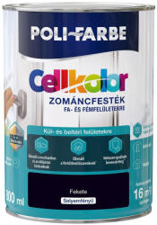 POLI-FARBE Cellkolor fekete 0, 8l selyemfényű Zománcfesték 1030101015 (2030104009)