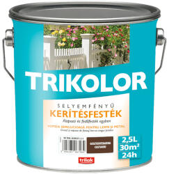 Trilak Trikolor kerítésfesték gesztenyebarna 2, 5l selyemfényű 379925 (379925)
