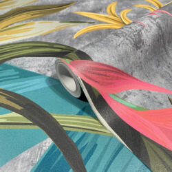 NOVAMUR Levélmintás színes színű vlies tapéta Jackie 81601 81601 (81601)