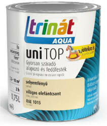 Trilak Trinát Aqua uniTop Selyemfényű, gyorsan száradó alapozó és fedőfesték világos elefántcsont RAL 1015 0, 75l 471528 (471528)
