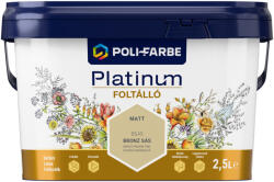 POLI-FARBE Platinum Foltálló bronz sás színű 2, 5l beltéri latex falfesték 2050102008 (2050102008)