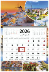 TopTimer Speditőr Naptár 1 Tömbös Városok 2026 (26T8100013)