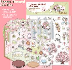 Simno - Virágos ajándékdoboz - matricajelenet 1 darabos kirakó (6941776320784)