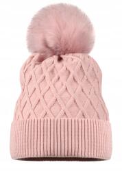 Majka Meleg Stílusos Női Sapka Pomponnal (D-14 Róż)