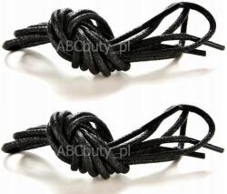  Fekete Viaszolt Cipőfűző Lakkcipőhöz, Fűzős Cipőhöz, Zsinóros Cipőfűző 120 cm (SZNUROWADŁA WOSKOWANE CIENKIE OKRĄGŁE POLSKIE)