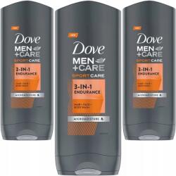 Dove Men Endurance szett 3az1ben Sport Zuhanyzselé férfiaknak 400ml x3