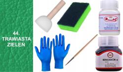  Zöld, Füves festék sima bőrre folyadék, Wilbra Lakklemosó G10-01 (Zestaw Farba RENOSKÓR do skóry ZMYWACZ Gąbka)