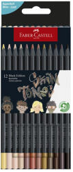 Faber-Castell Színes ceruza FABER-CASTELL Black Edition háromszögletű fekete testű testszín 12 darabos (FC116414) - papir-bolt