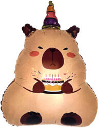  Ülő Capybara szülinapi fólia lufi 49x68cm