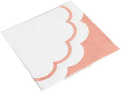  Rosegold fényes party papír szalvéta 33x33cm 10db-os